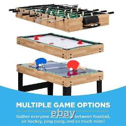 10-In-1 Combo Game Table Set With Hockey Foosball Pool Shuffleboard Ping Pong And