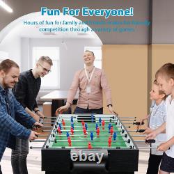 10-In-1 Combo Game Table Set for Home, Game Room Foosball, Air Hockey, Chess, Po