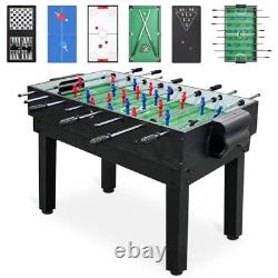 10-in-1 Combo Game Table Set for Home, Game Room Foosball, Air Hockey, Chess