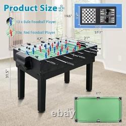 10-in-1 Combo Game Table Set for Home, Game Room Foosball, Air Hockey, Chess