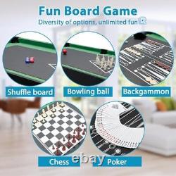 10-in-1 Combo Game Table Set for Home, Game Room Foosball, Air Hockey, Chess