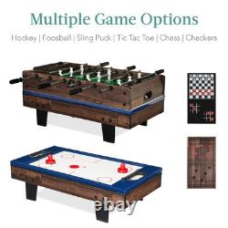 11-in-1 Kids Combo Game Table Set withPing Pong, Foosball, Air Hockey, Shuffleb