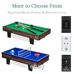 11-in-1 Kids Combo Game Table Set withPing Pong, Foosball, Air Hockey, Shuffleb