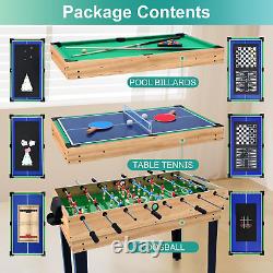 12-In-1 Game Table 48 Combo Game Table, Ping Pong Table, Foosball Table, Air