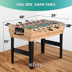 12-In-1 Game Table 48 Combo Game Table, Ping Pong Table, Foosball Table, Air