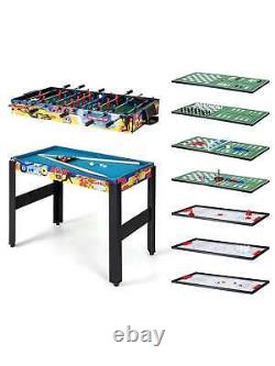 12-in-1 Combo Game Table Set with Foosball Air Hockey Pool Ping Pong Chess Bowling