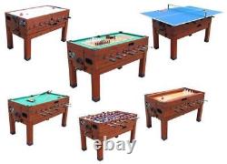 13 in 1 GAME TABLE IN CHERRYFOOSBALL, POOL, AIR HOCKEY, SHUFFLEBOARD, PING PONG