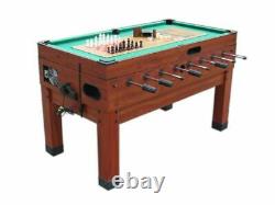 13 in 1 GAME TABLE in CHERRYFOOSBALL, POOL, AIR HOCKEY, SHUFFLEBOARD, PING PONG