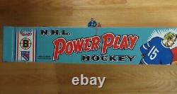 1960s POWERPLAY Table Hockey Game w Metal BLACK HAWKS vs MAPLE LEAFS Players