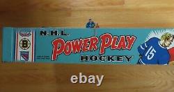 1960s POWERPLAY Table Hockey Game w Metal BLACK HAWKS vs MAPLE LEAFS Players