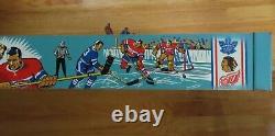 1960s POWERPLAY Table Hockey Game w Metal BLACK HAWKS vs MAPLE LEAFS Players