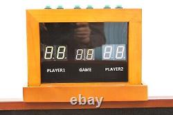 2-player Electronic Score Board In Oak For Shuffleboard, Air Hockey, Etc New