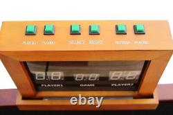 2-player Electronic Score Board In Oak For Shuffleboard, Air Hockey, Etc New