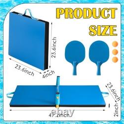 2025 Upgrade Heavy Duty Pool Table Tennis Floating Set Foldable Portable High