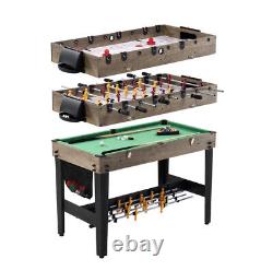 3 Games In 1 Combo Air Powered Hockey Foosball Billiard Pool Game Table 48 New