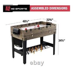 3 Games In 1 Combo Air Powered Hockey Foosball Billiard Pool Game Table 48 New