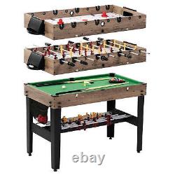 3-In-1 Combo Multi-Game Table 48, Air Hockey, Foosball and Billiards Pool Table