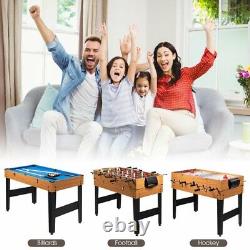 3-In-1 Indoor hockey table Combo Game Table Foosball Table with 4 Full Panel Legs