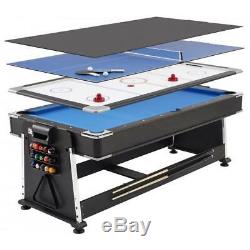 3-In-1 Indoors Games Pool / Table Tennis / Air Hockey Table 7Ft Revolver