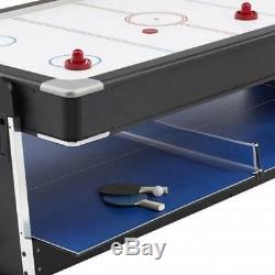 3-In-1 Indoors Games Pool / Table Tennis / Air Hockey Table 7Ft Revolver