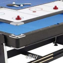 3-In-1 Indoors Games Pool / Table Tennis / Air Hockey Table 7Ft Revolver