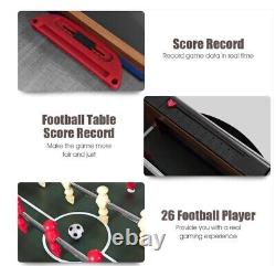 3-in-1 48 Combo Game Table with Soccer, Billiard, Slide Hockey, Wood Foosball Tab