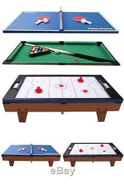 3 in 1 Air Hockey Ping Pong Billiard Multi functional Table Indoor Game Sport