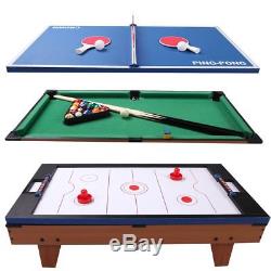 3in 1 Family Play Air Hockey Ping Pong Table Billiard Swivel Table WithAccessory