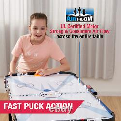 4 Ft. Air Powered Hockey Table Interactive LED Light-Up Scorer NEW