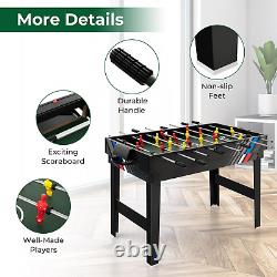 4-In-1 Combination Game Table, 49'' Multi Game with Soccer, Air Hockey, Billiard