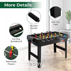 4-In-1 Combination Game Table, 49'' Multi Game with Soccer, Air Hockey, Billiard
