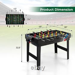 4-In-1 Combination Game Table, 49'' Multi Game with Soccer, Air Hockey, Billiard