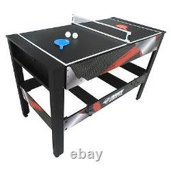 4-In-1 Combo Air Powered Hockey Tennis Football Billiard Pool Game Table 48 New