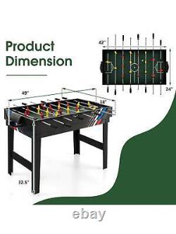 4-In-1 Combo Game Table 49 Foosball With Pool Billiards Air Hockey Table Tennis