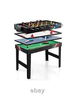 4-In-1 Combo Game Table 49 Foosball With Pool Billiards Air Hockey Table Tennis