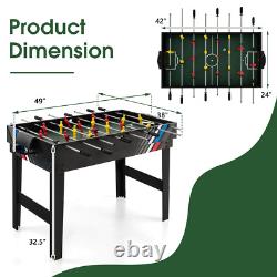 4-In-1 Combo Game Table 49 Foosball with Pool Billiards Air Hockey Table Tennis
