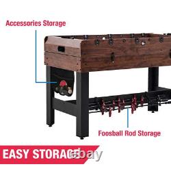 4-In-1 Combo Game Table Foosball Hockey Table Tennis Billiards