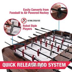 4-In-1 Combo Game Table Foosball Hockey Table Tennis Billiards