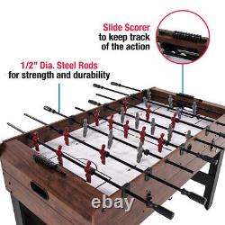 4-In-1 Combo Game Table Foosball Hockey Table Tennis Billiards