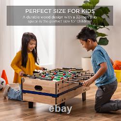4-In-1 Multi Game Table, Children's Arcade Set With Pool Billiards, Air Hockey, Fo