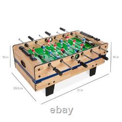 4-In-1 Multi Game Table, Childrens Arcade Set With Pool Billiards, Air Hockey, Fo