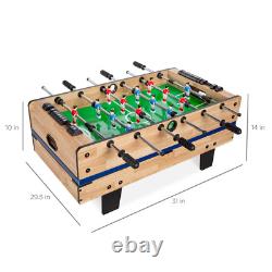 4-In-1 Multi Game Table, Childrens Arcade Set With Pool Billiards, Air Hockey, Foo