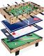 4-In-1 Multi Game Table Combination Set Pool Air Hockey Foosball Table Tennis