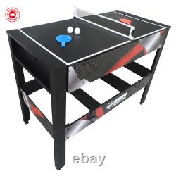 4-In-1 Rotating Swivel Multigame Table Air Hockey, Billiards, Table Tennis
