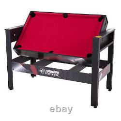 4-In-1 Rotating Swivel Multigame Table, Air Hockey, Billiards, Table Tennis, & L