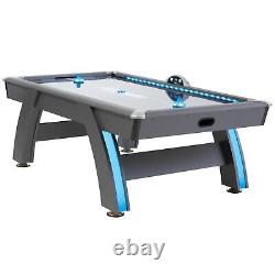 4 Player Air Hockey Table with Digital Scoreboard LED Lights Sound Effects