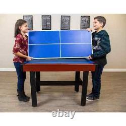 4 ft. 3 In 1 Multi-game Home Arcade Billiards & Tennis & Slide Hockey Play Table