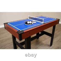 4 ft. 3 In 1 Multi-game Home Arcade Billiards & Tennis & Slide Hockey Play Table