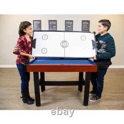 4 ft. 3 In 1 Multi-game Home Arcade Billiards & Tennis & Slide Hockey Play Table