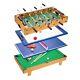 4-in-1 32 Combination Game Table for Foosball, Air Hockey, Billiards and